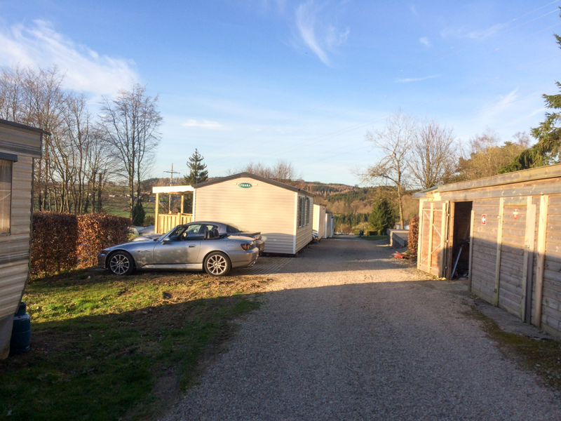 Parked up at the campsite.